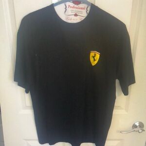 Ferrari Black T-Shirt with Logo